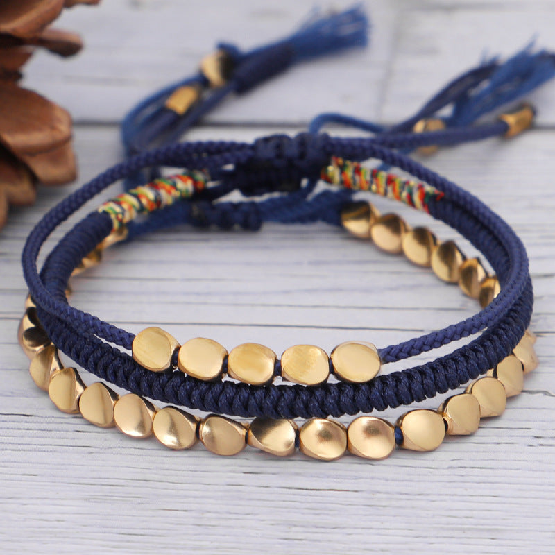Handcrafted Navy Bracelet For Men Balance