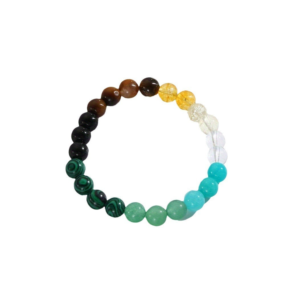 Exquisite Citrine Dongling Malachite Natural Stone Bracelet
