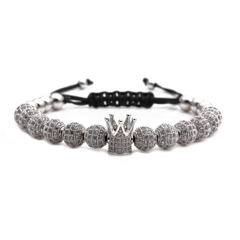 Zircon Crown Woven Bracelet With Micro Inlays Exclusive