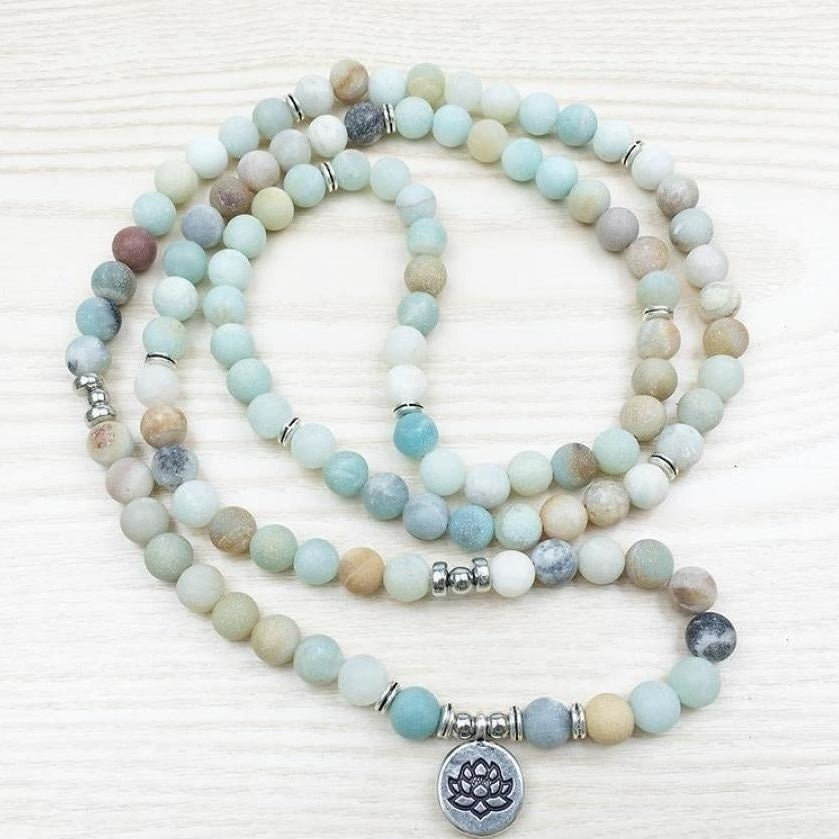108 Natural Matte Amazonite Stone Mala Prayer Beads™
