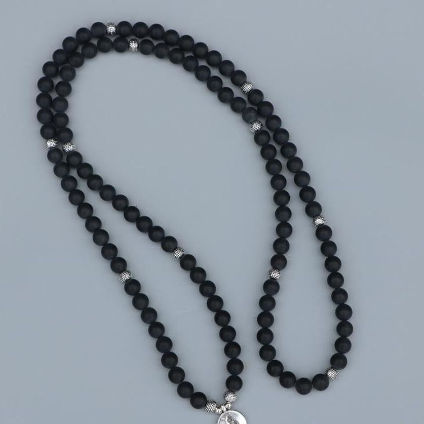 108 Natural Matte Black Onyx Mala Bead Bracelet™