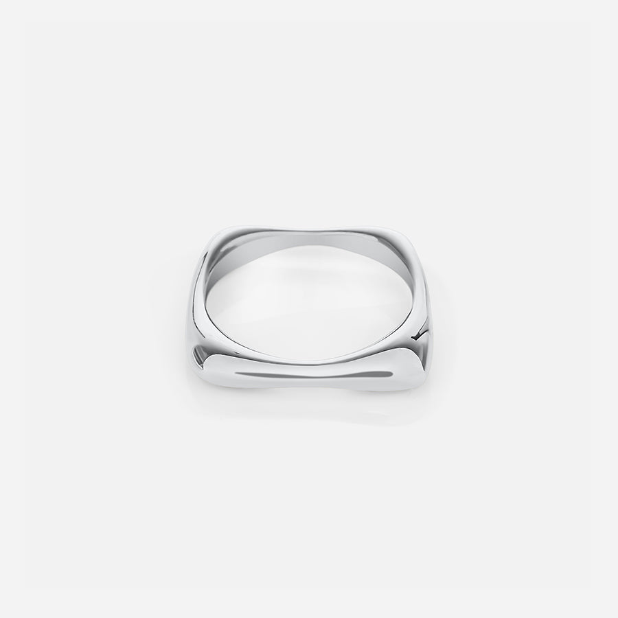 SQUARE STACK RING - SILVER