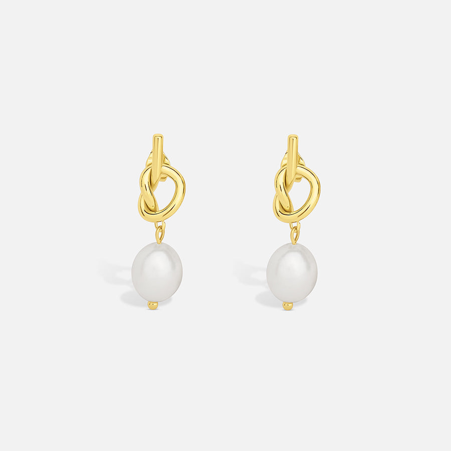 PEARL KNOT EARRING