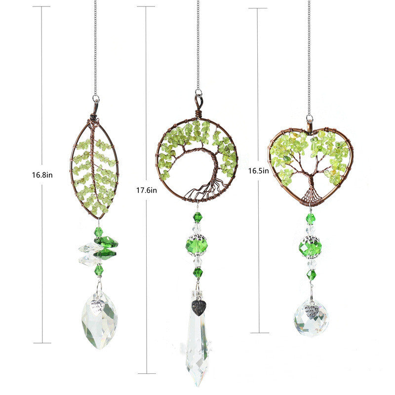 Handcrafted Crystal Tree of Life Suncatchers Ornament by Tinkers for Harmony