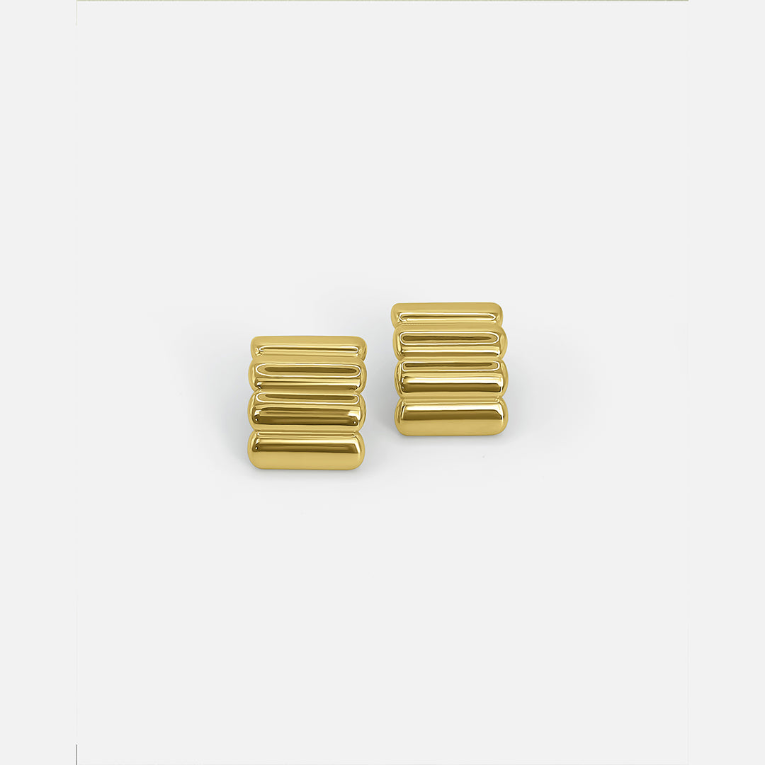MINI RIBBED EARRINGS