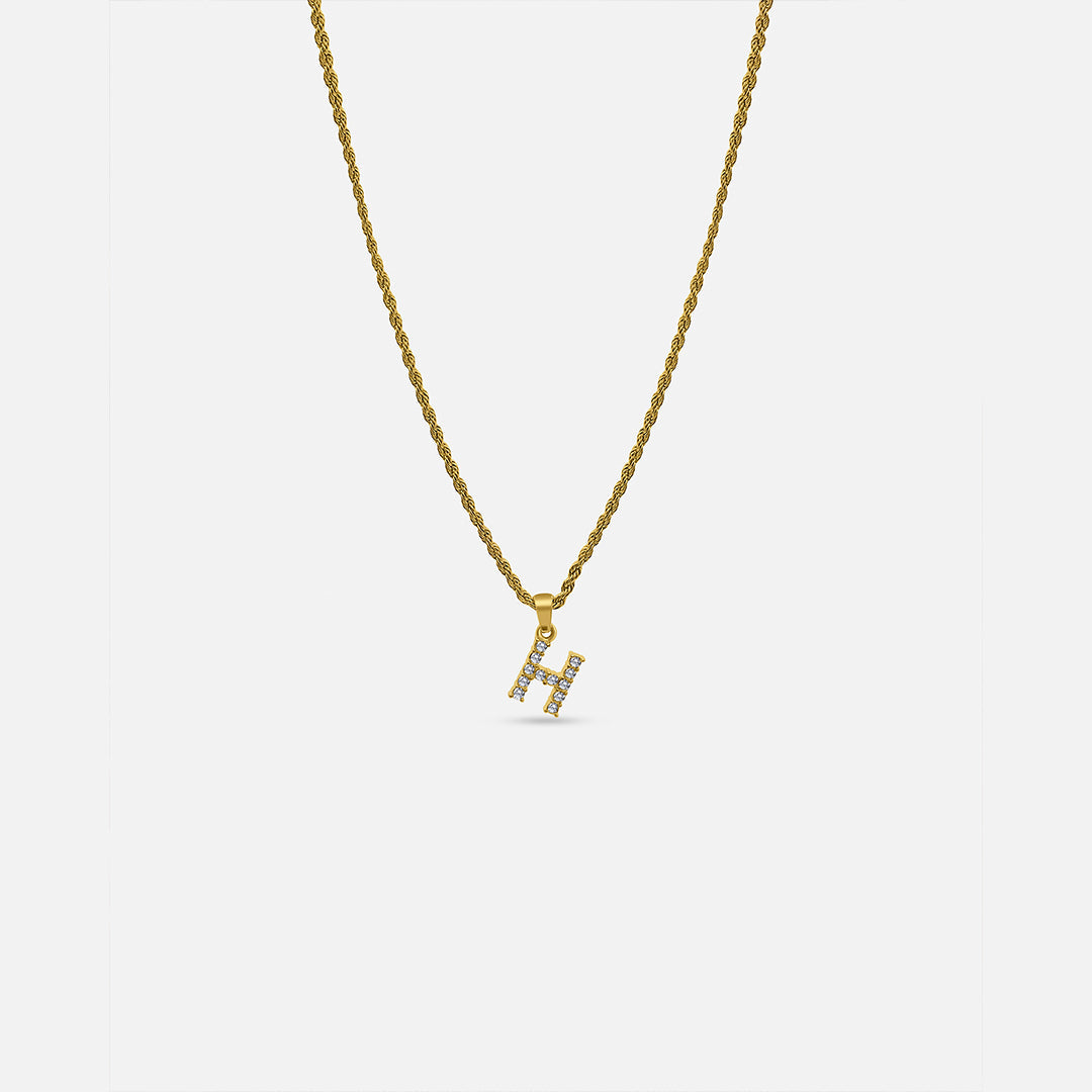 TWISTED INITIAL NECKLACE