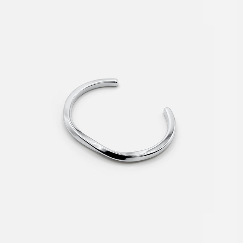 WAVE CUFF BANGLE SILVER