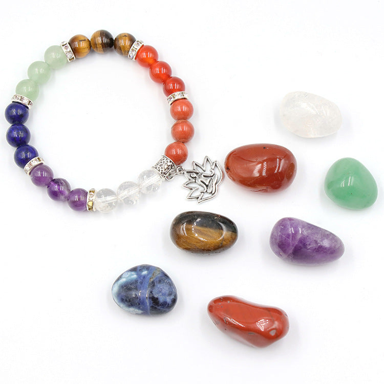 Handcrafted Crystal Gemstone Bracelet Set For Men Balance