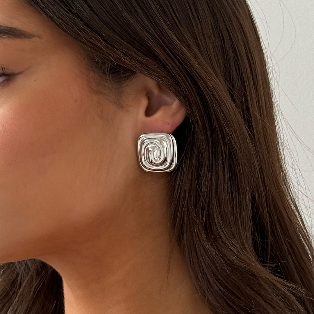 SPIRAL EARRINGS SILVER