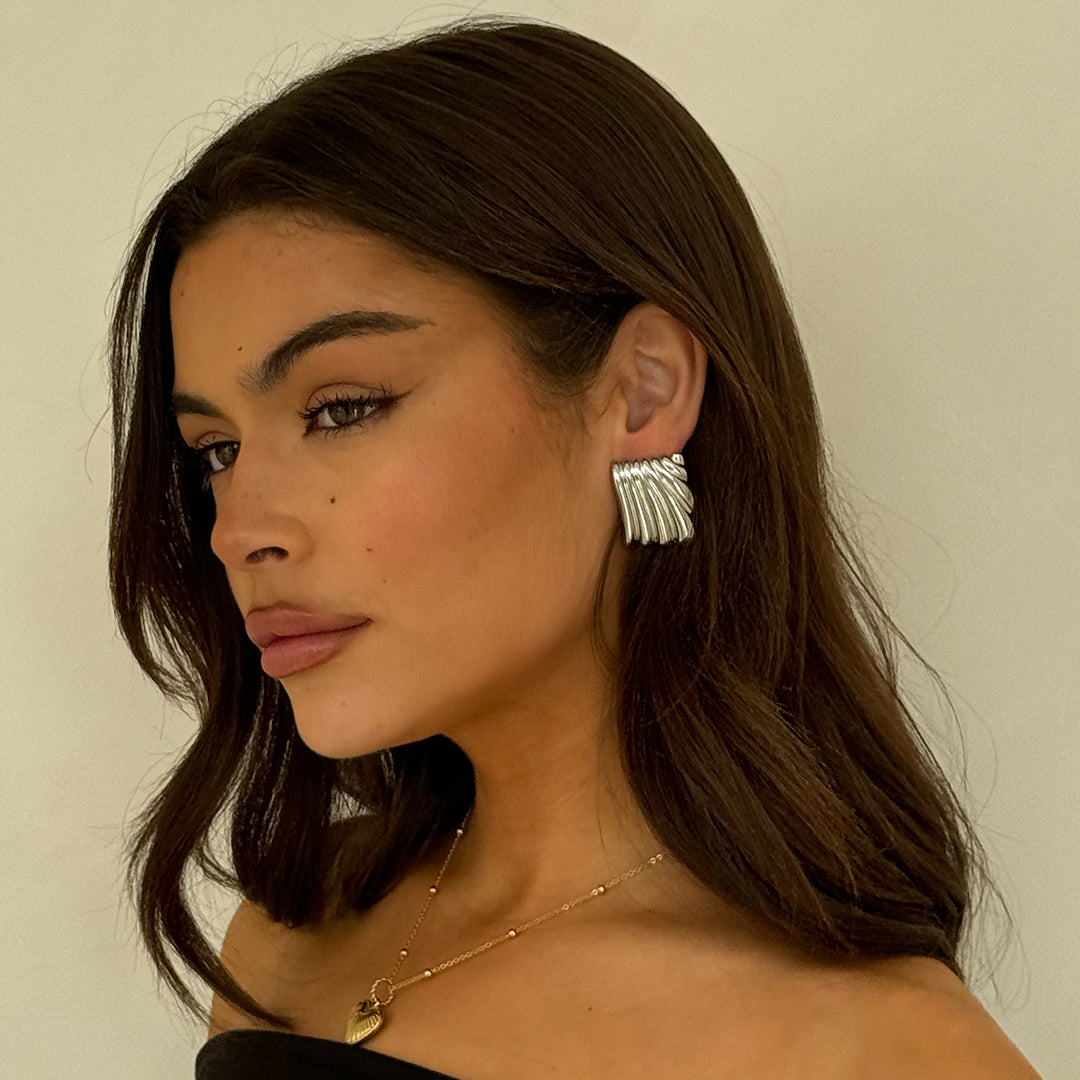 RIPPLE EARRINGS SILVER