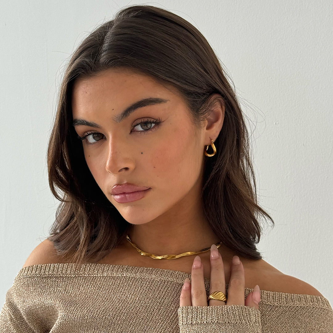 TEAR DROP EARRING GOLD