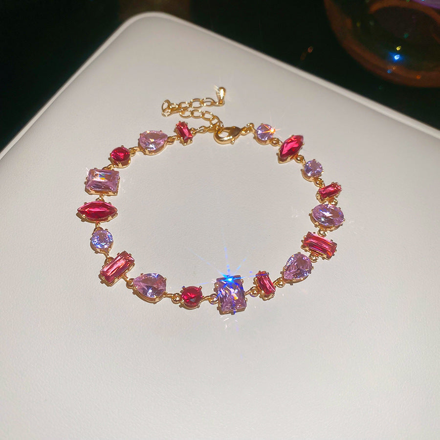 Handcrafted Zircon Drop Bracelet For Women Love