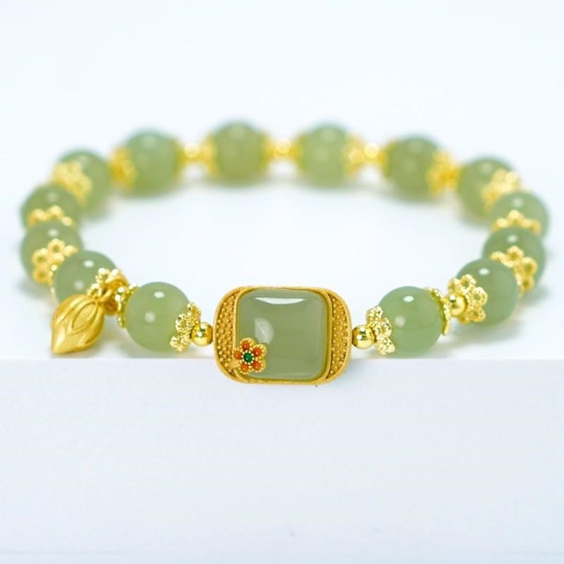 Exclusive Cubical Sugar Lotus Seedpod Alloy Bracelet