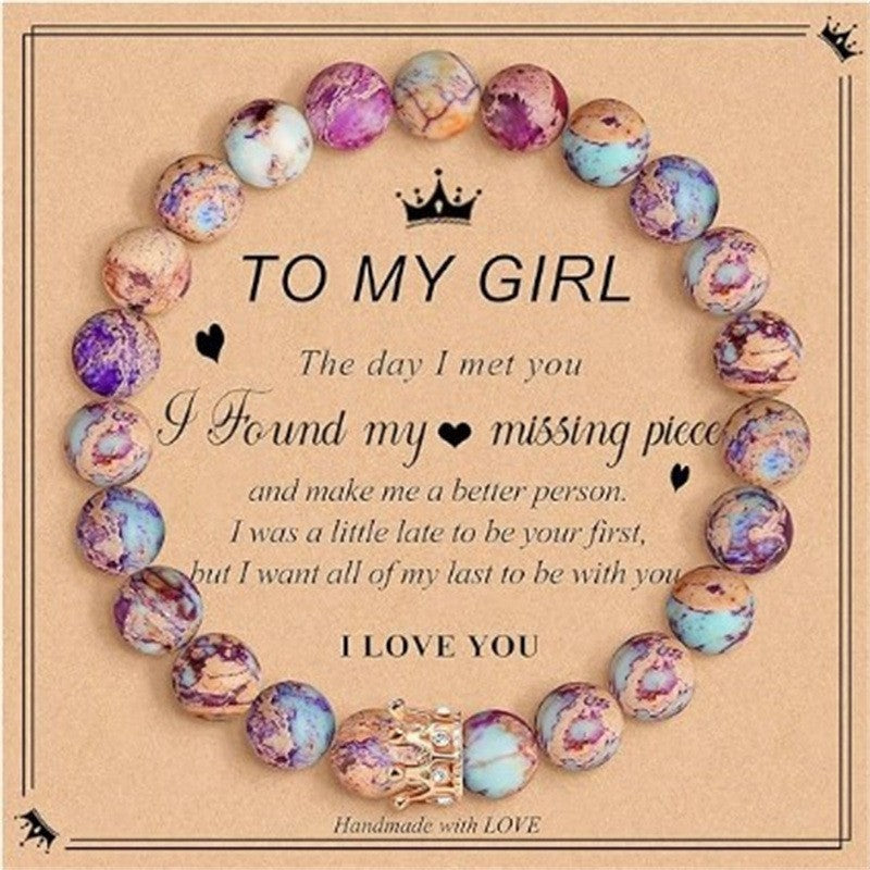 Rhodochrosite Zebra Crystal Bracelet Limited Edition