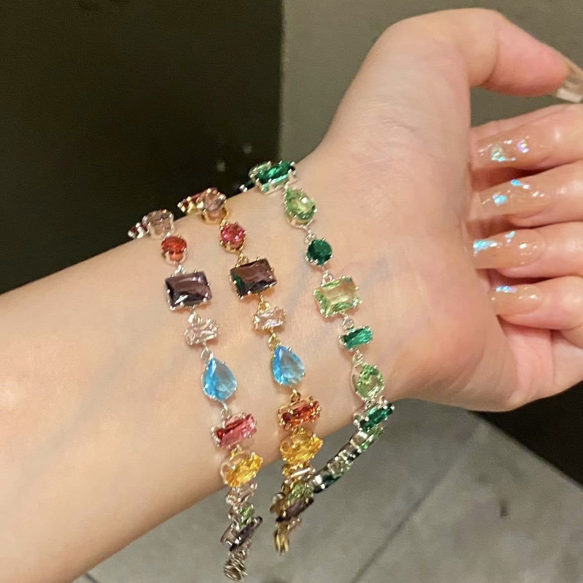 Handcrafted Zircon Drop Bracelet For Women Love