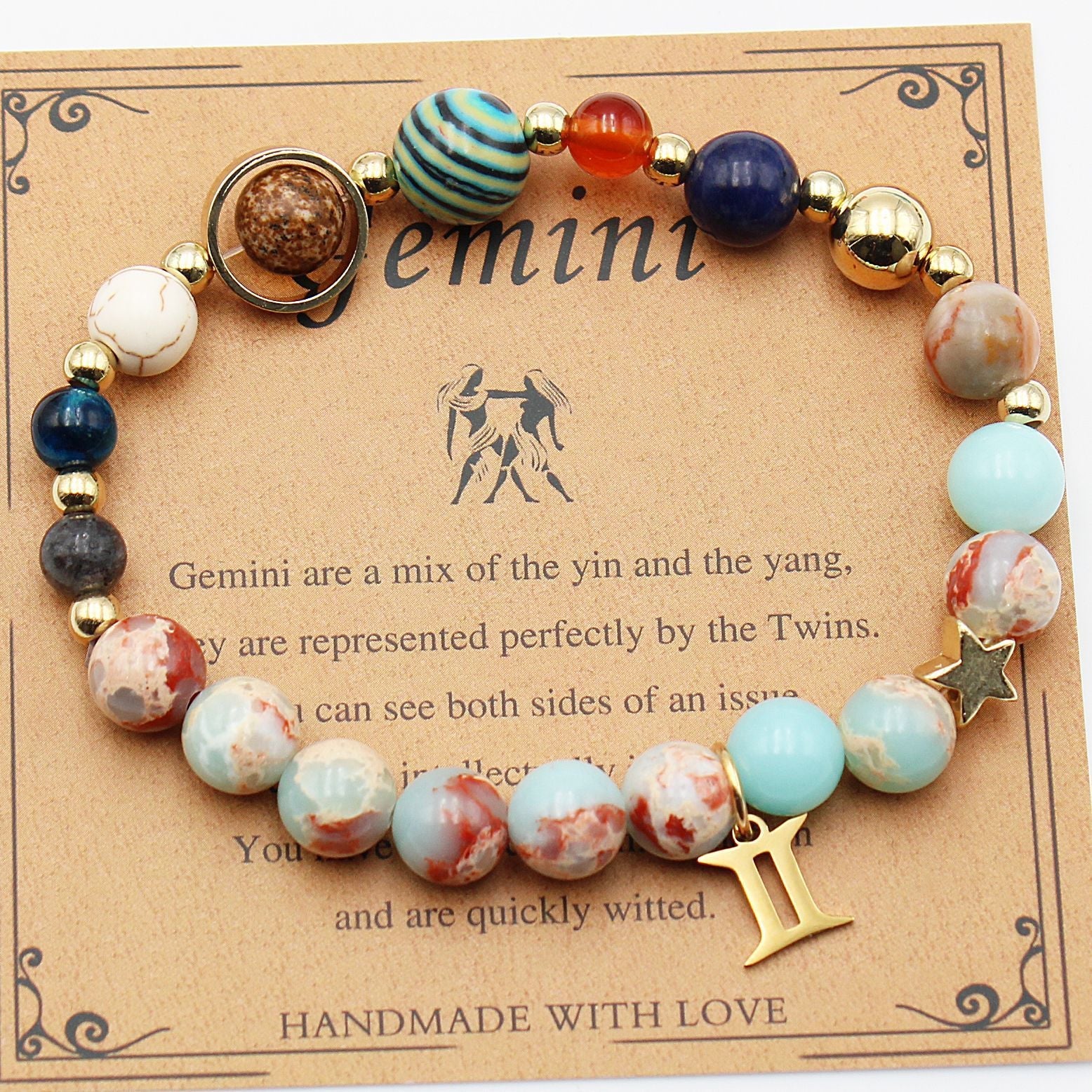 Twelve Constellations Natural Stone Bracelet Zodiac Edition