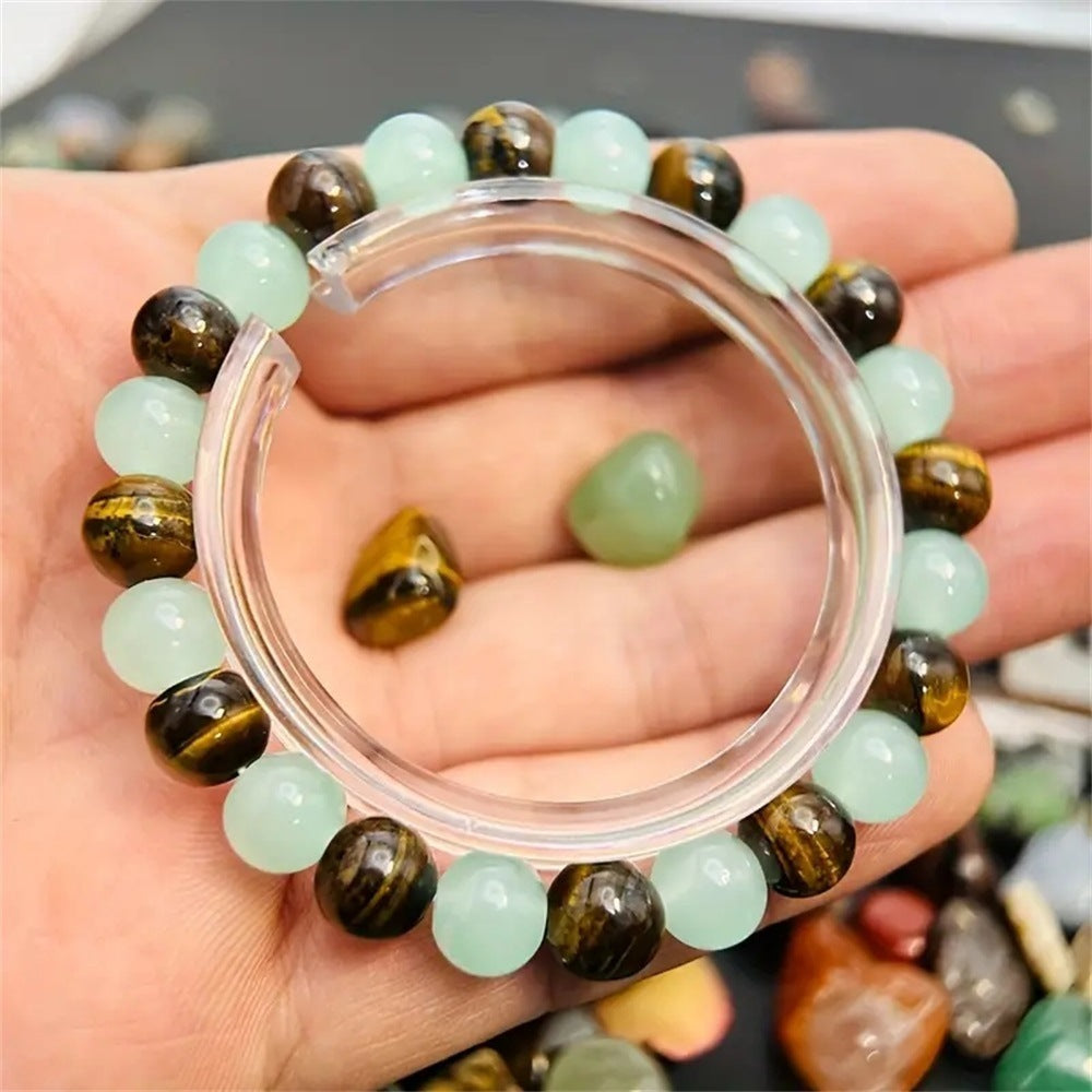 Tigereye Green Aventurine Bracelet Refined Natural Stone