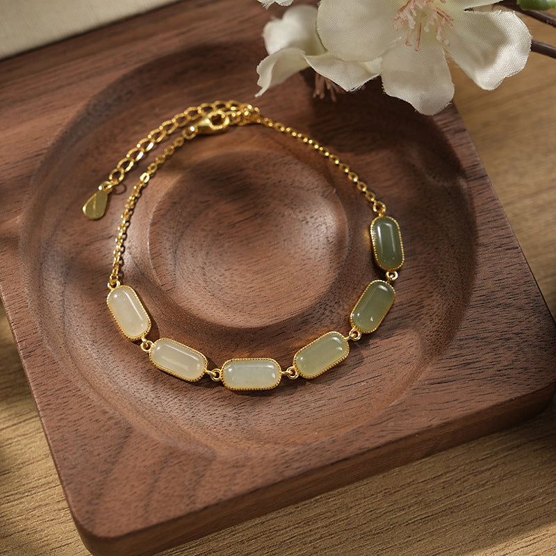 Hetian Jade Bracelet for Women Balance Healing