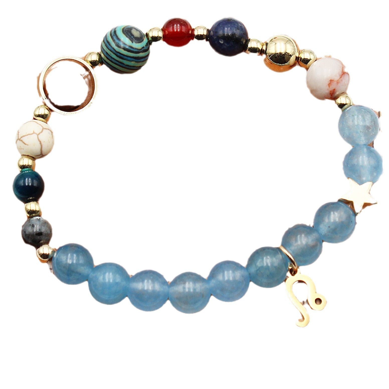 Twelve Constellations Natural Stone Bracelet Zodiac Edition