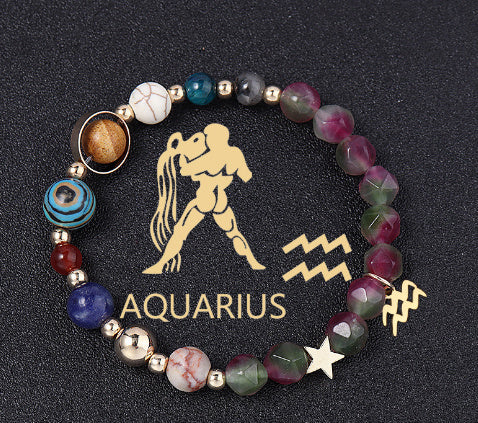 Handcrafted Zodiac Gemstone Balance Bracelet for Women