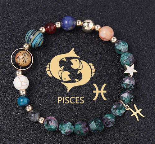 Natural Stone Twelve Constellations Bracelet Exclusive