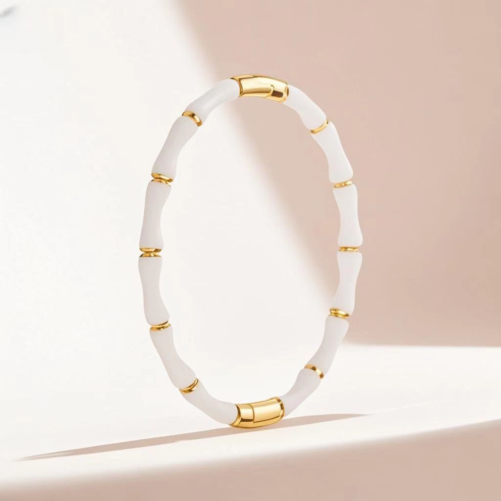 Stainless Steel Colorfast Bamboo Bracelet Limited