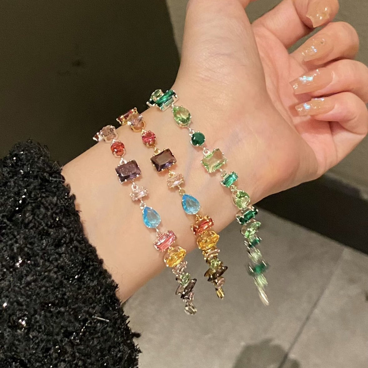 Handcrafted Zircon Drop Bracelet For Women Love