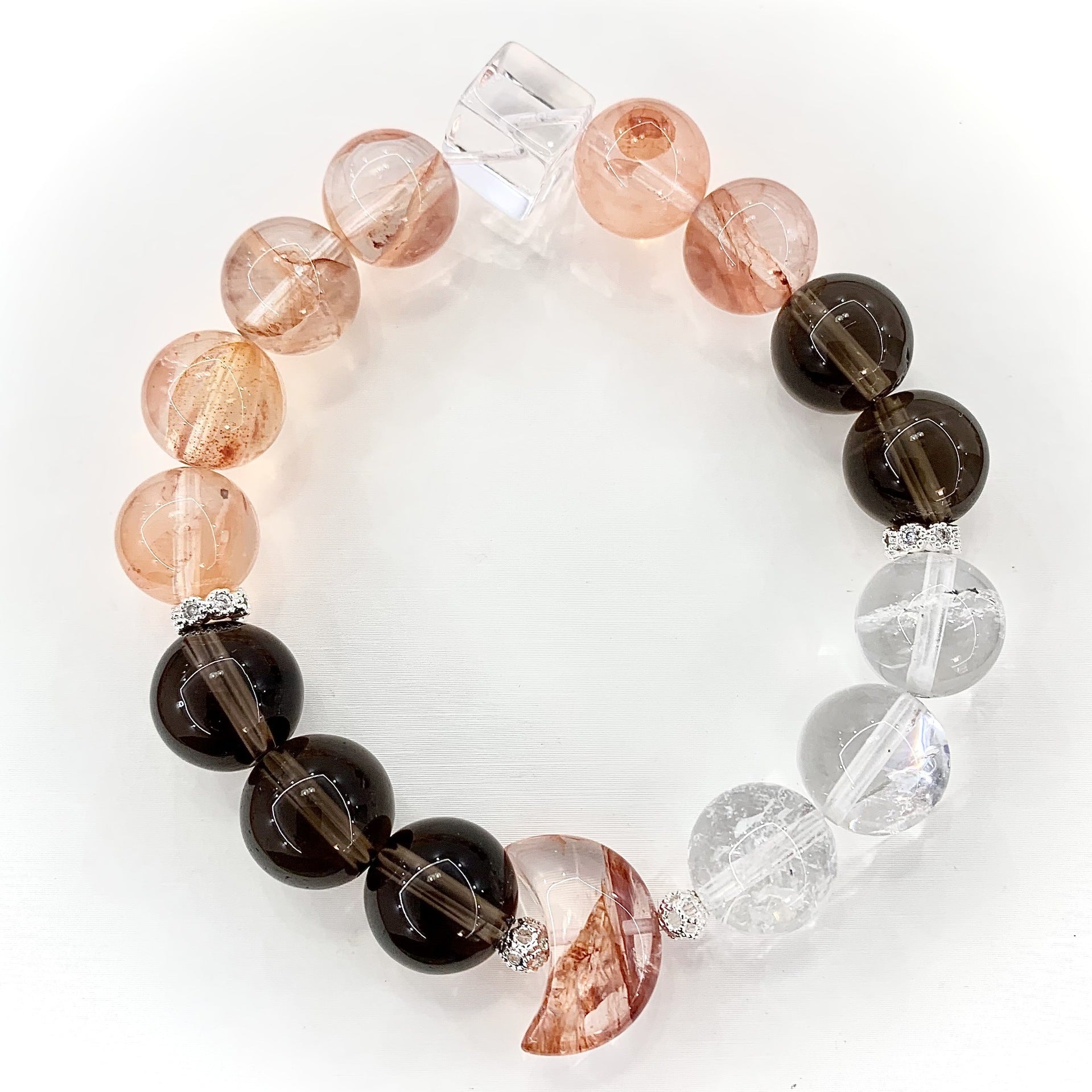 Natural White Crystal Healing Bracelet for Women