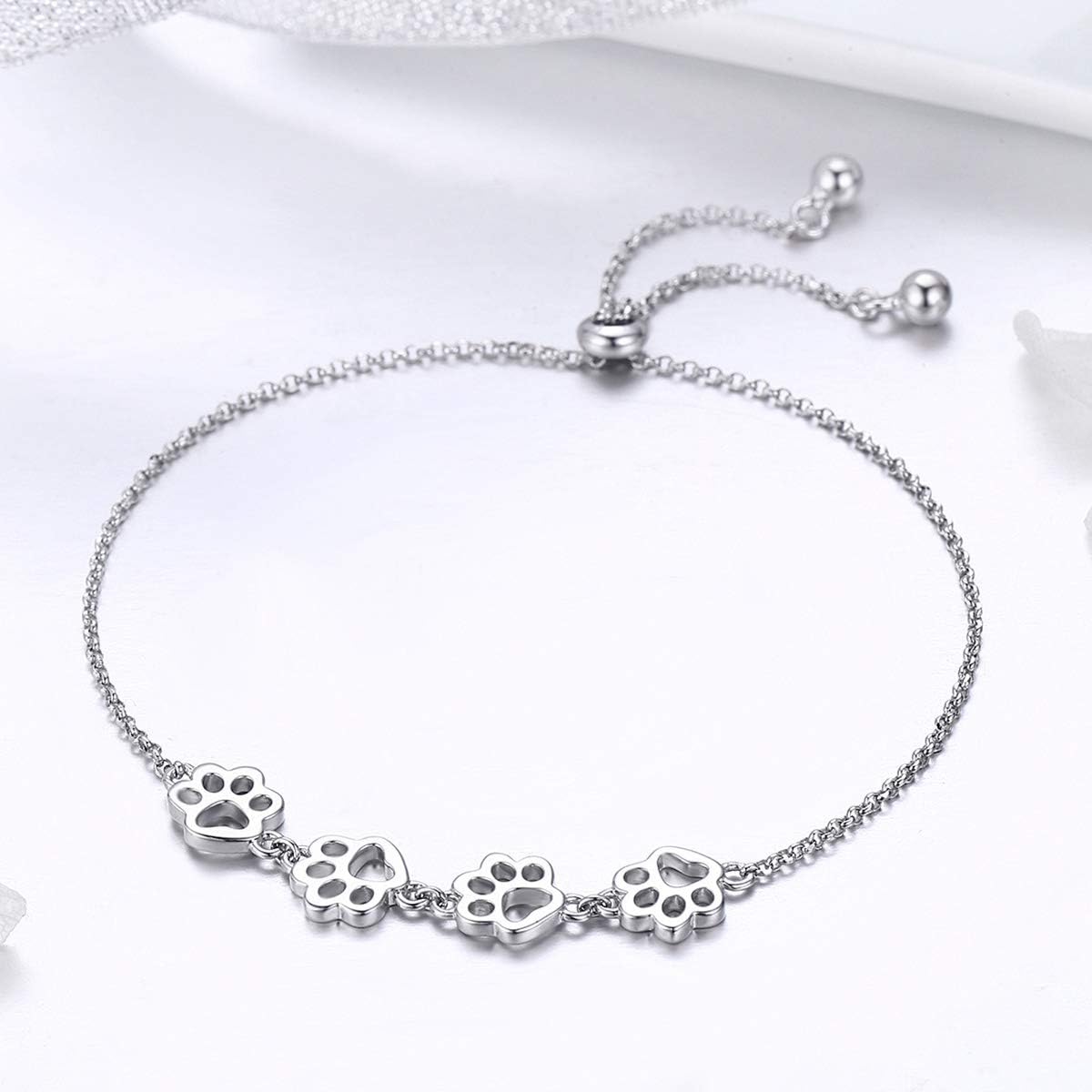Dog Paw Print Bracelet – Adjustable Bracelet