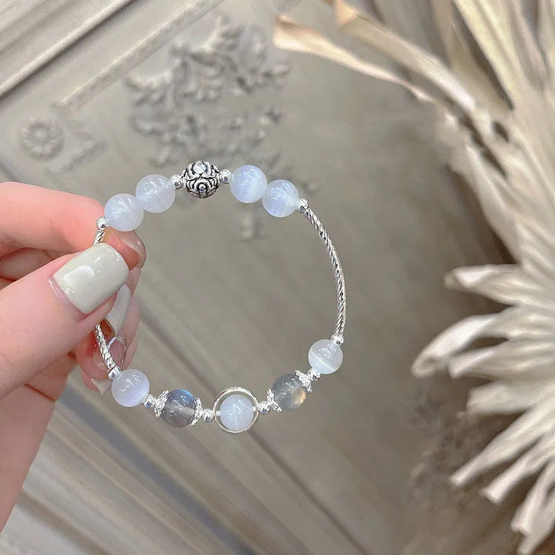 Blue And White Butterfly Beaded Bracelet For Women Elite