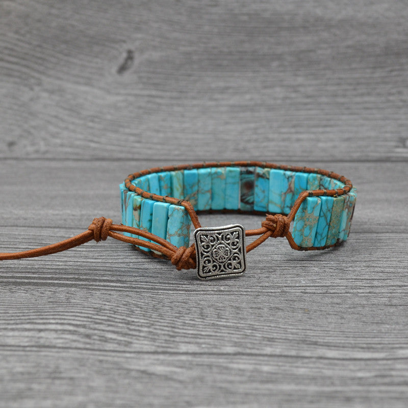 Imperial Jasper Handcrafted Bracelet, Protection For Men