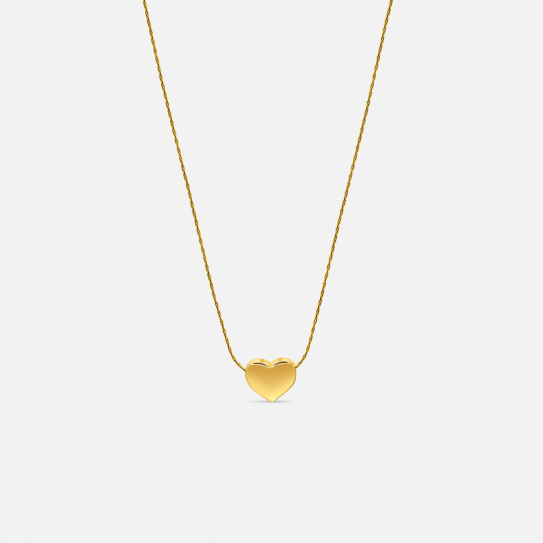 Mini Heart Pendant Necklace - Gold