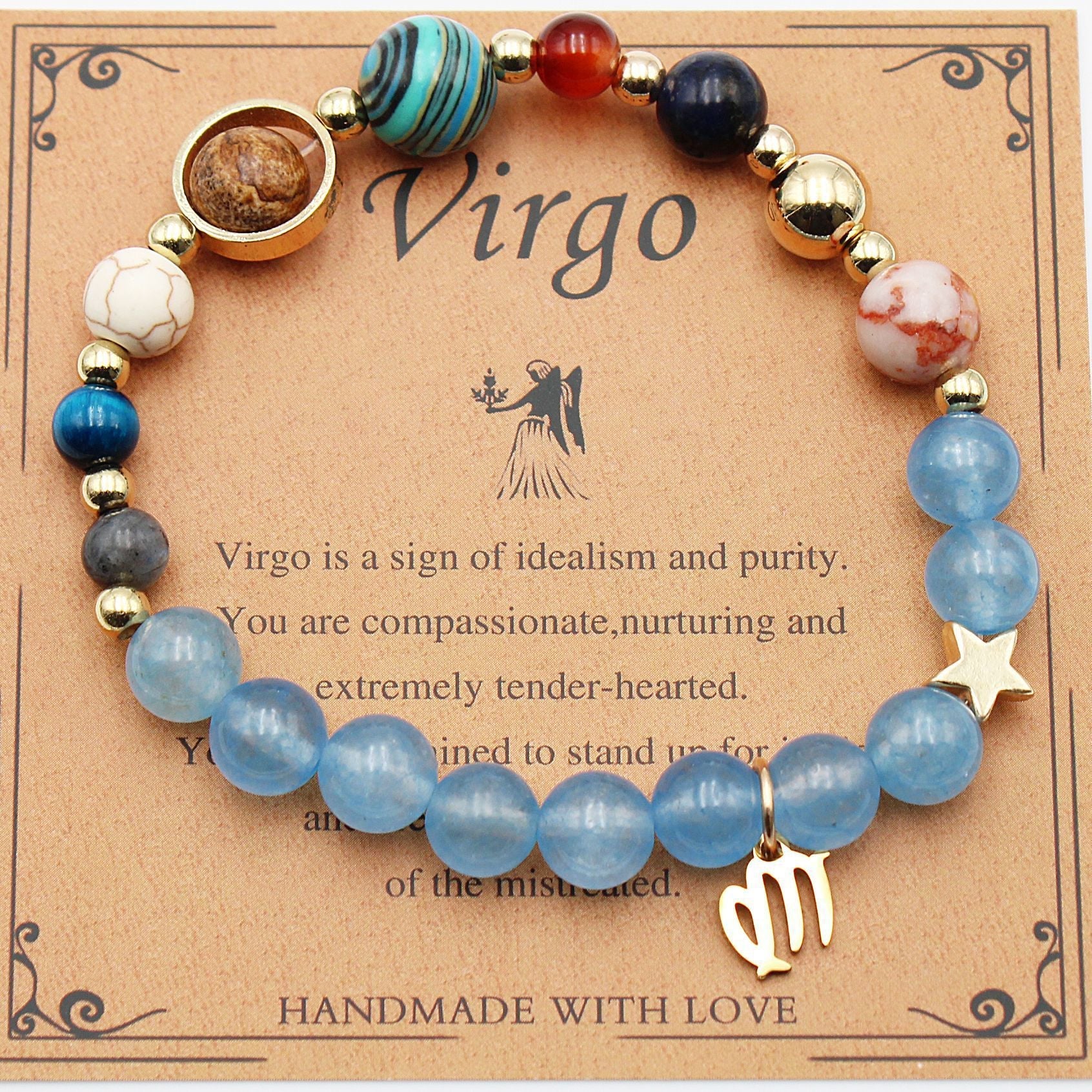 Twelve Constellations Natural Stone Bracelet Zodiac Edition