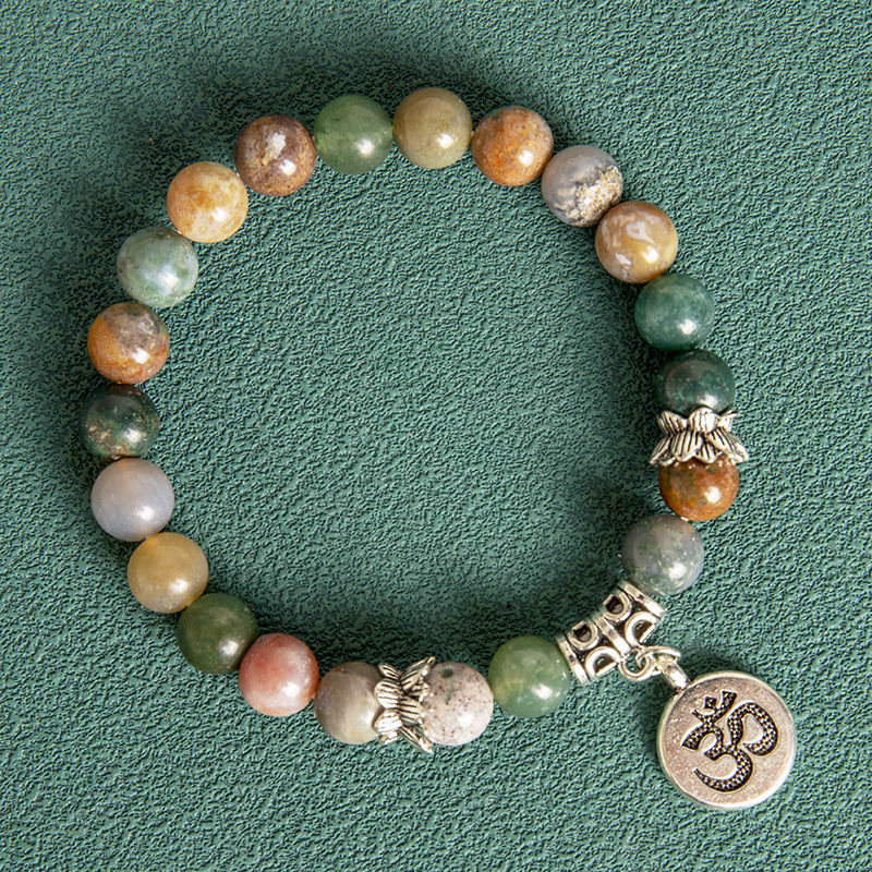 Natural Indian Agate Bracelet for Men