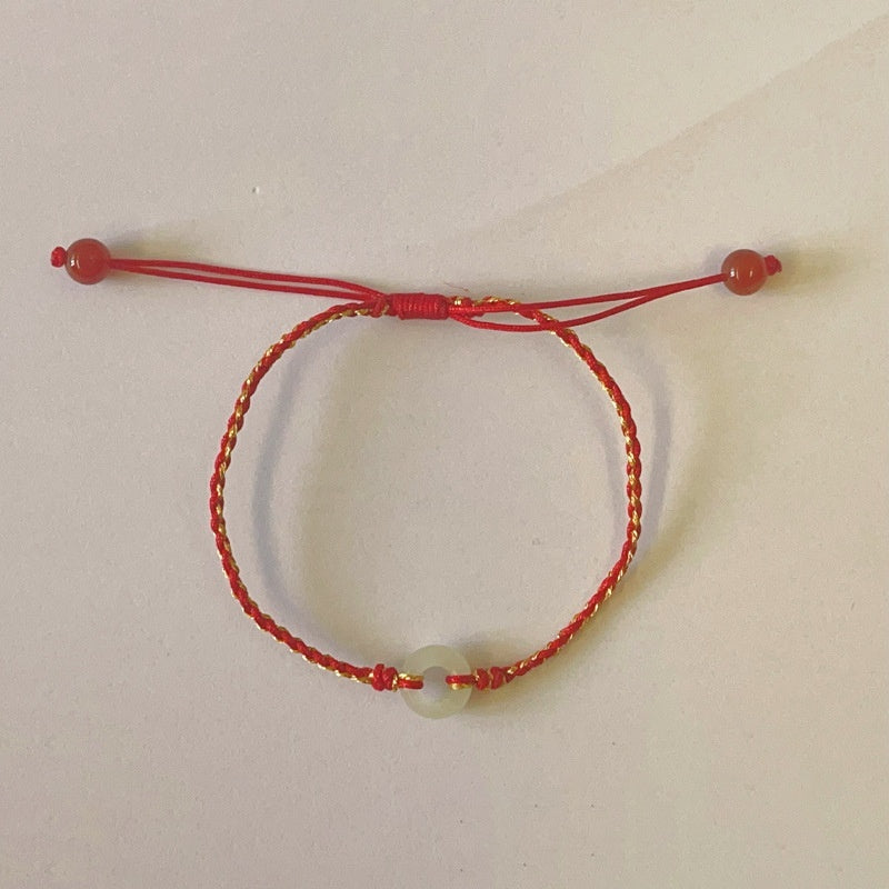 Red Rope Anklet Birth Year Tiger Year Braided Wave Bracelet
