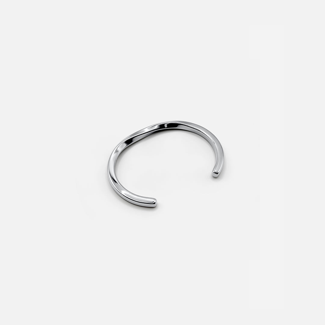 WAVE CUFF BANGLE SILVER