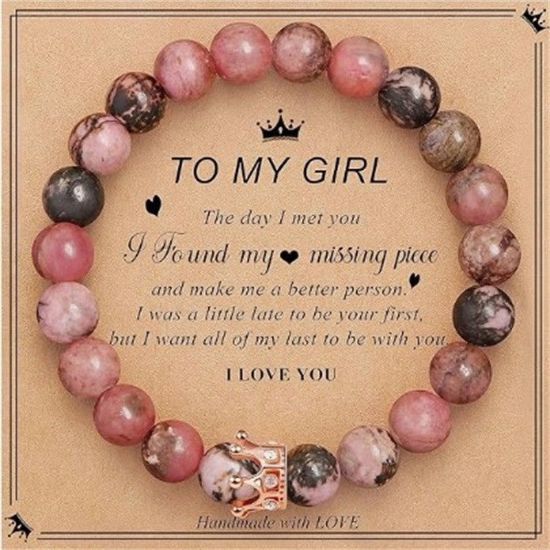 Rhodochrosite Zebra Crystal Bracelet Limited Edition