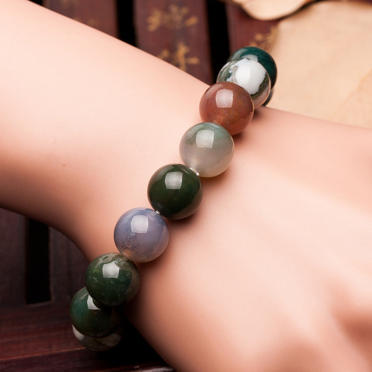 Natural Indian Agate Bracelet Unisex Balance