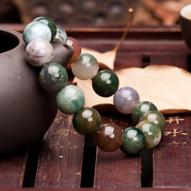 Natural Indian Agate Bracelet Unisex Balance