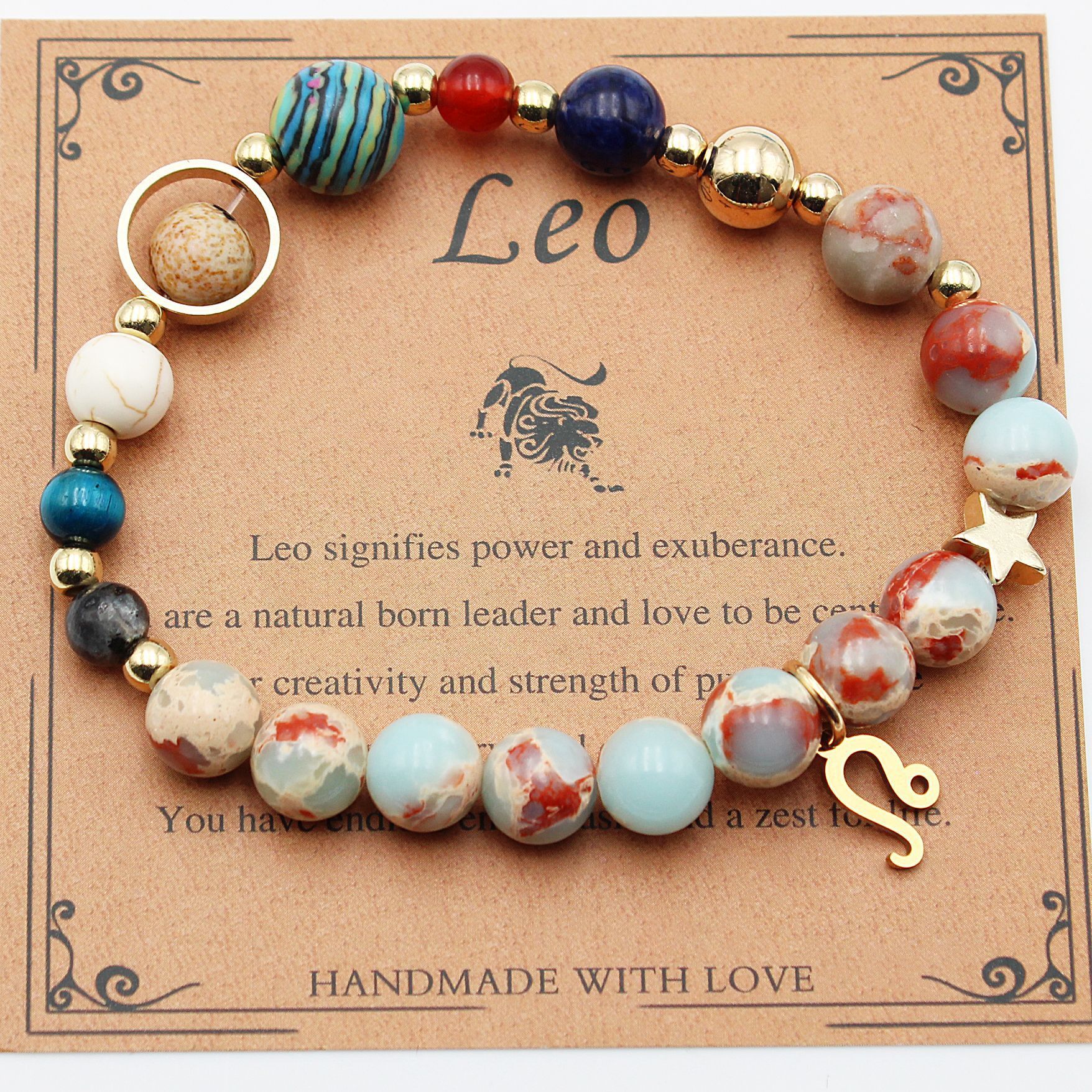 Twelve Constellations Natural Stone Bracelet Zodiac Edition