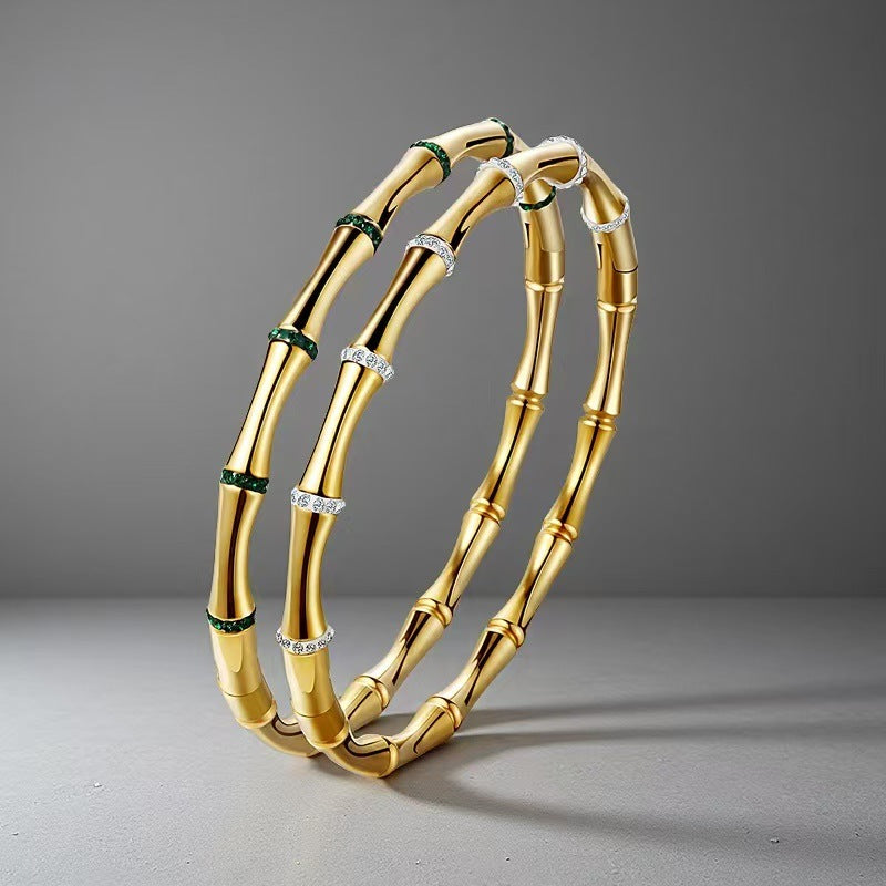 Stainless Steel Colorfast Bamboo Bracelet Limited