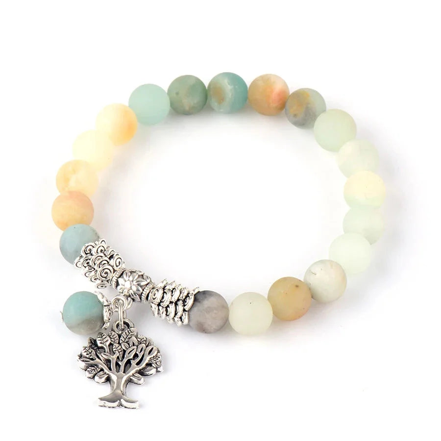 Natural Amazonite Tree Of Life Bead Bracelet™