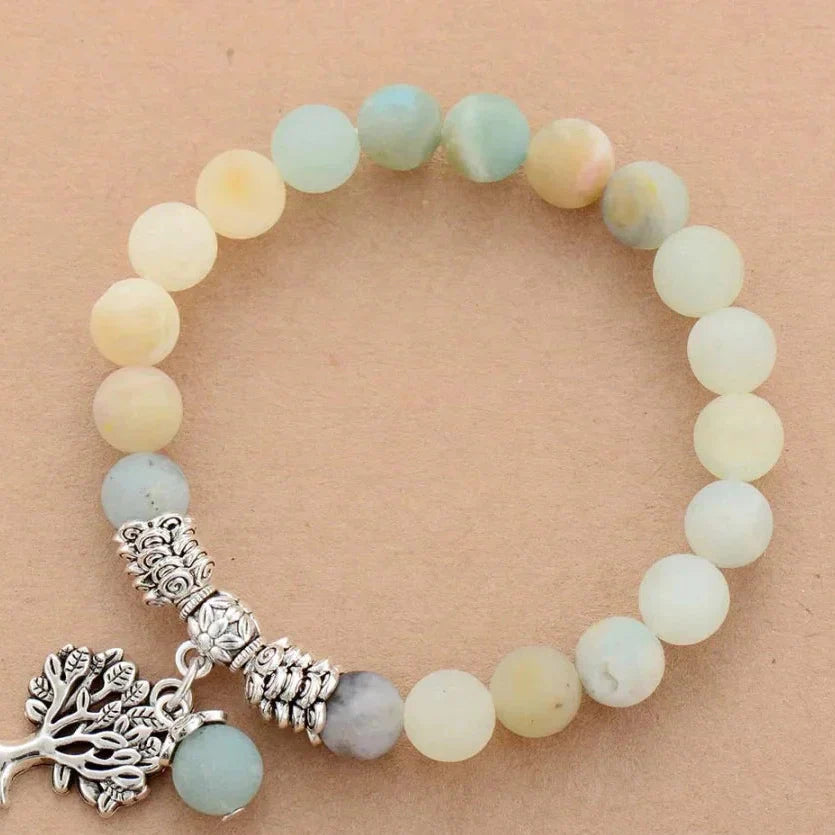 Natural Amazonite Tree Of Life Bead Bracelet™