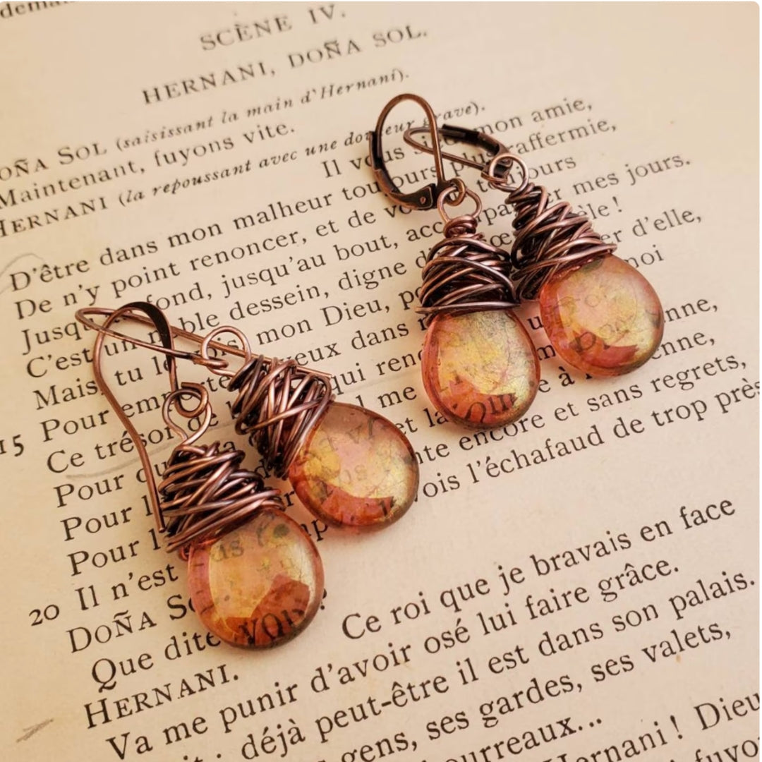 Vintage Firefly Earrings
