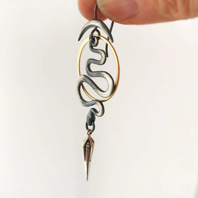 Unique Serpentine Spiral Earrings
