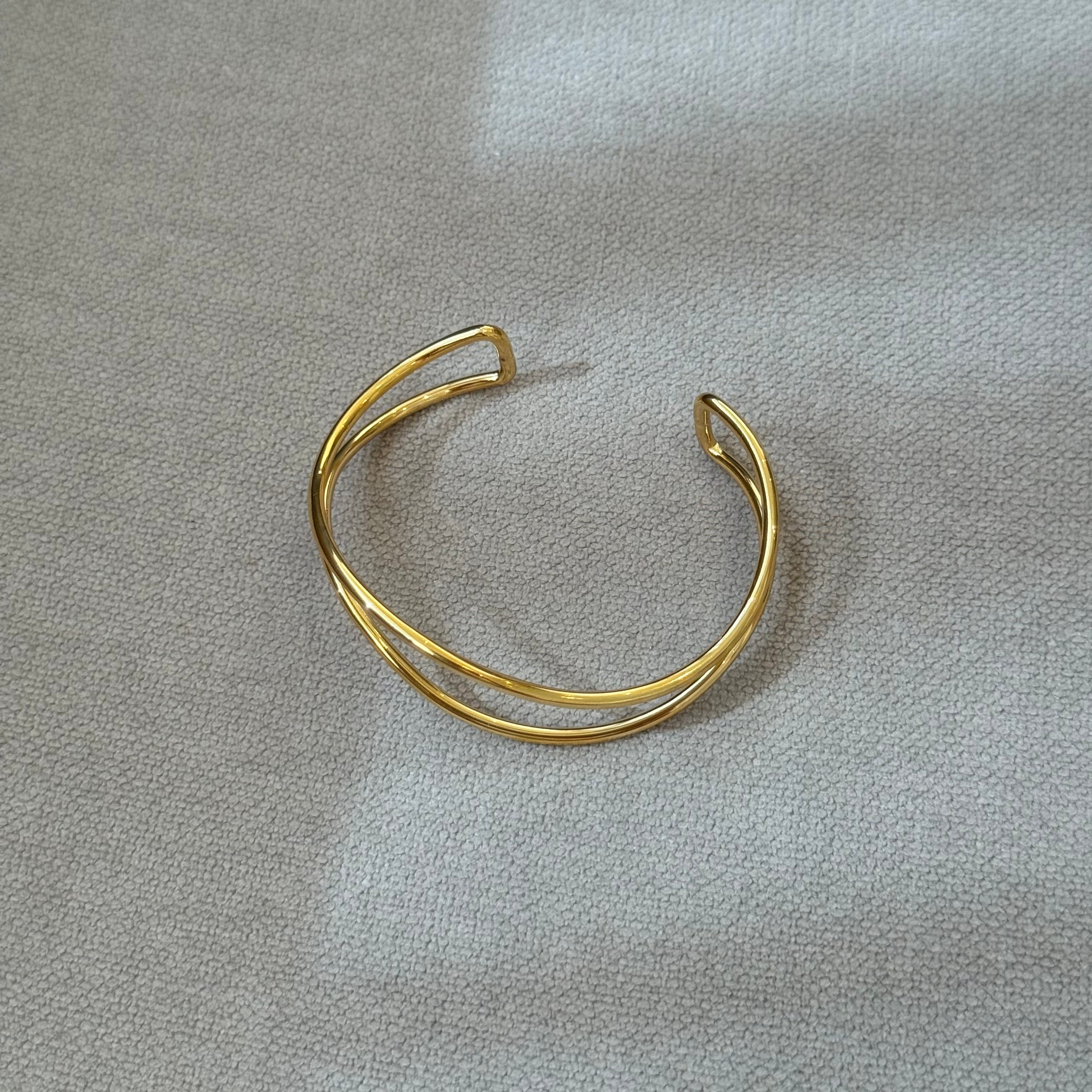 18K GOLD ADJUSTABLE WAVE BRACELET