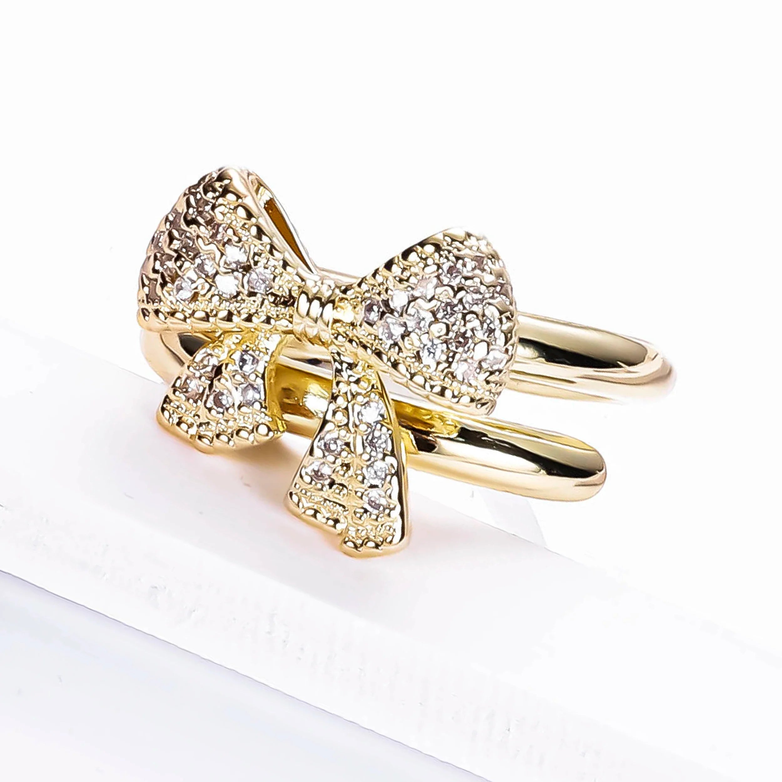 Bowknot Cubic Zirconia Ring