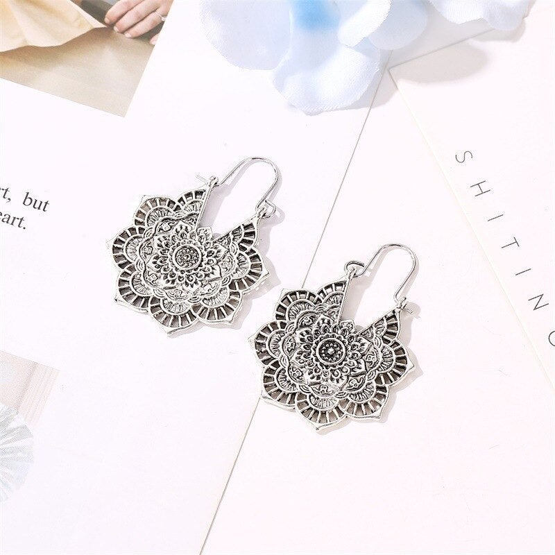 Lotus Mandala Elegance Earrings
