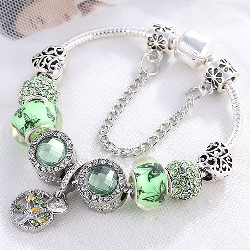 Bracelet with Green Crystal