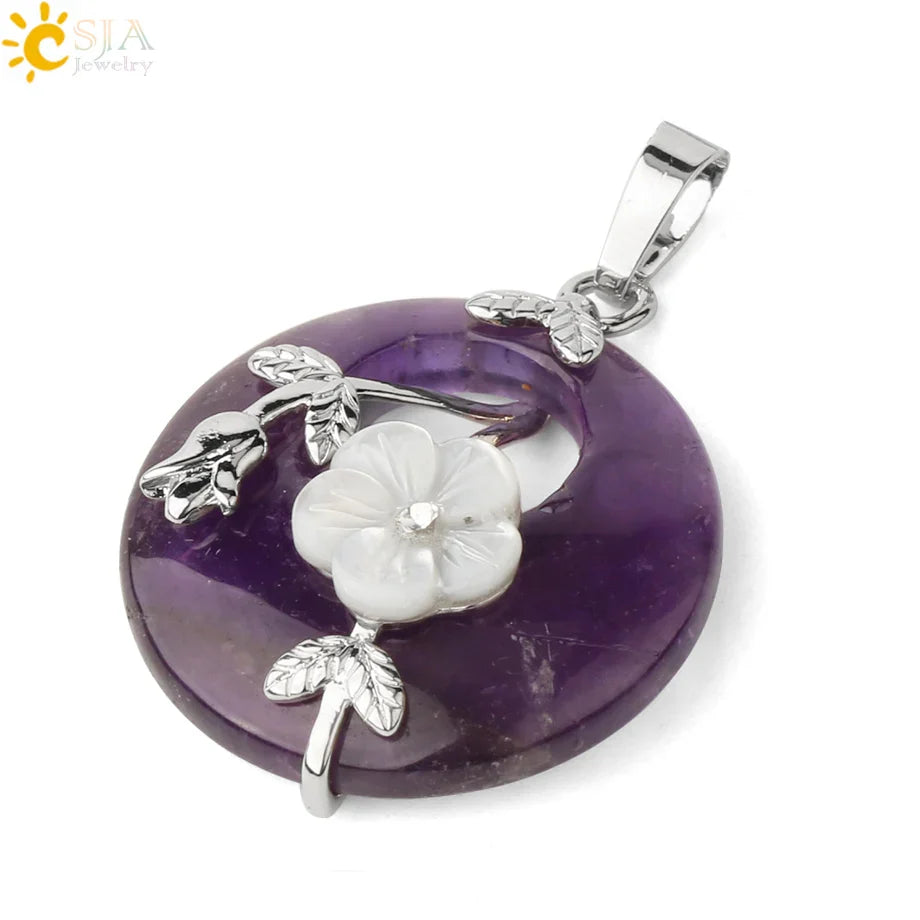 Amethyst Donut Pendant Energy And Balance